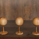 Solid Ash Wood Baby Mannequin Head Display Stand – Newborn Size | Natural Wooden Head for Hats, Bonnets & Headbands