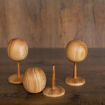 Solid Ash Wood Baby Mannequin Head Display Stand – Newborn Size | Natural Wooden Head for Hats, Bonnets & Headbands