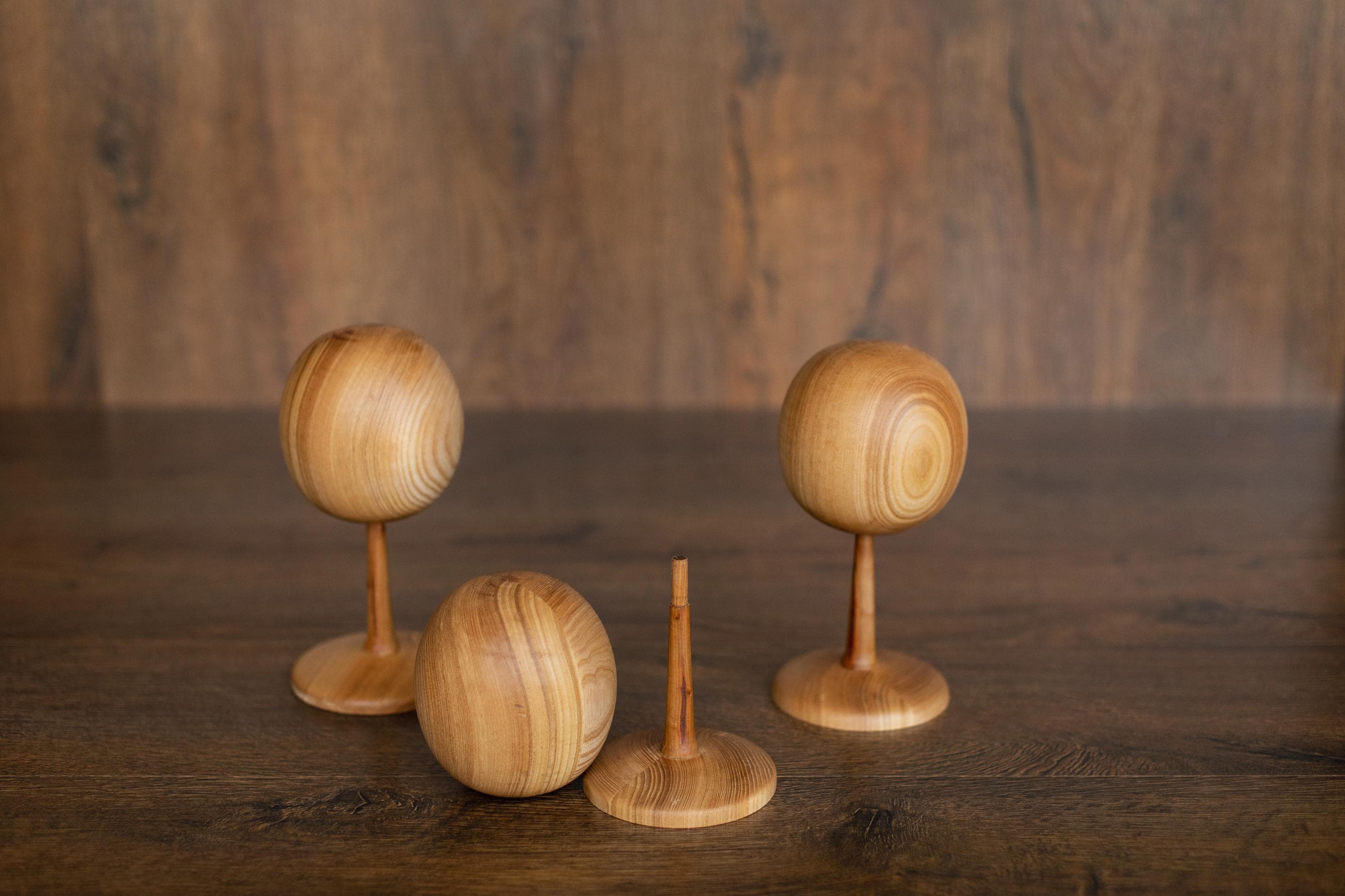 Solid Ash Wood Baby Mannequin Head Display Stand – Newborn Size | Natural Wooden Head for Hats, Bonnets & Headbands