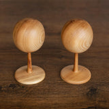 Solid Ash Wood Baby Mannequin Head Display Stand – Newborn Size | Natural Wooden Head for Hats, Bonnets & Headbands