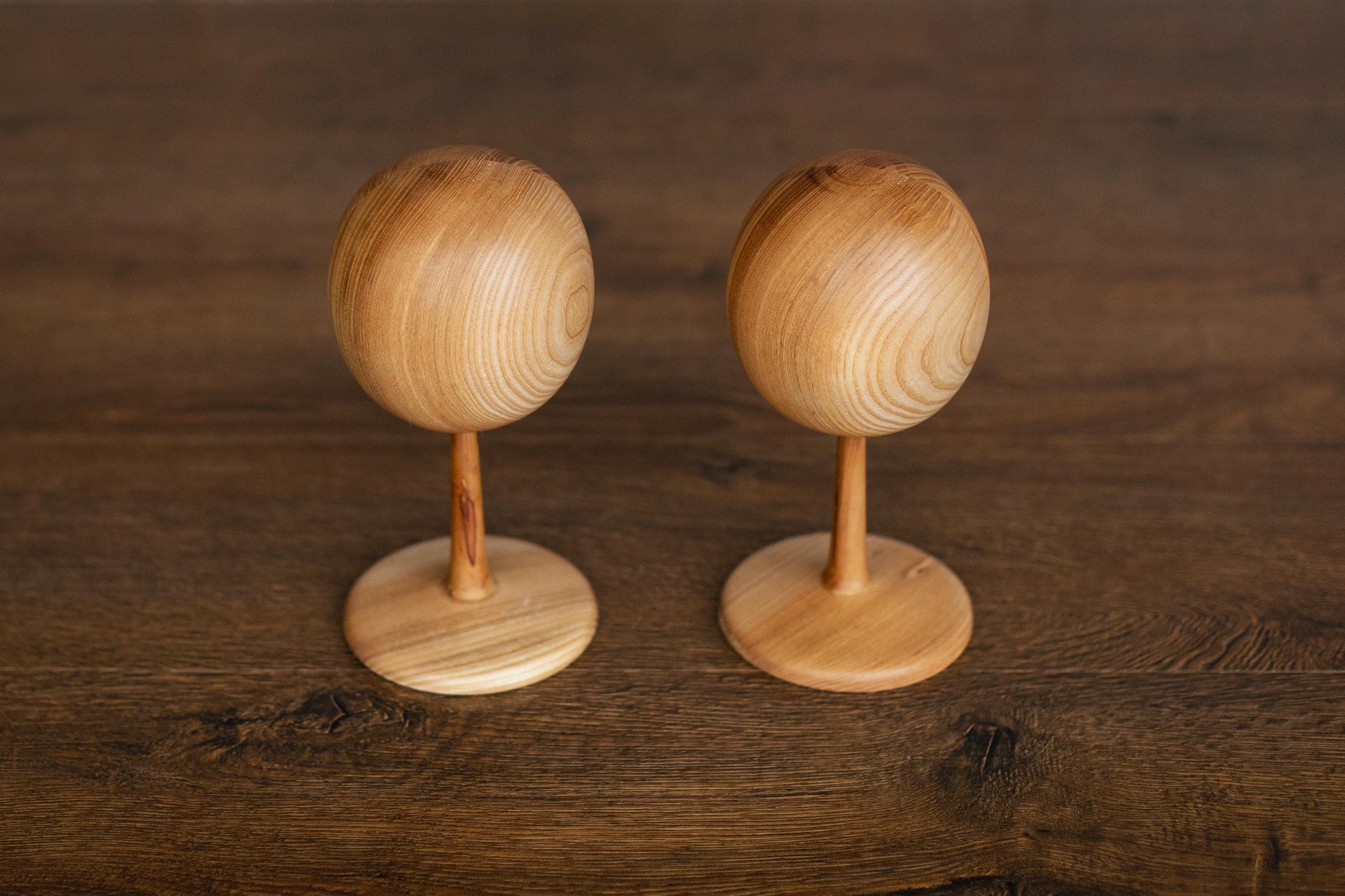 Solid Ash Wood Baby Mannequin Head Display Stand – Newborn Size | Natural Wooden Head for Hats, Bonnets & Headbands