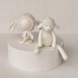 Sheep Baby Toy for Newborn Photography, Baby Shower & First Birthday Gift – Handmade Lamb Toy