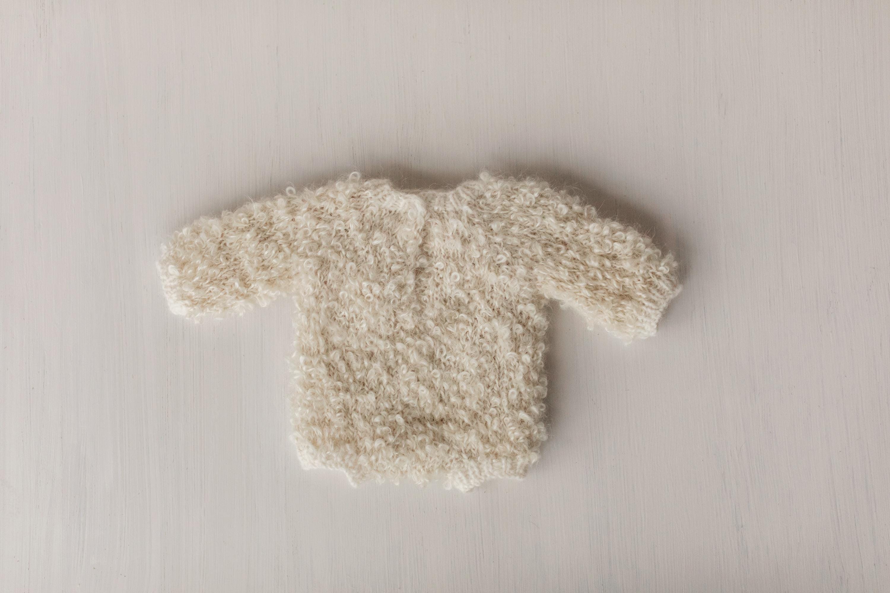 Baby Lamb Costume Newborn Sheep Outfit with Toy – Newborn Photography Prop Set