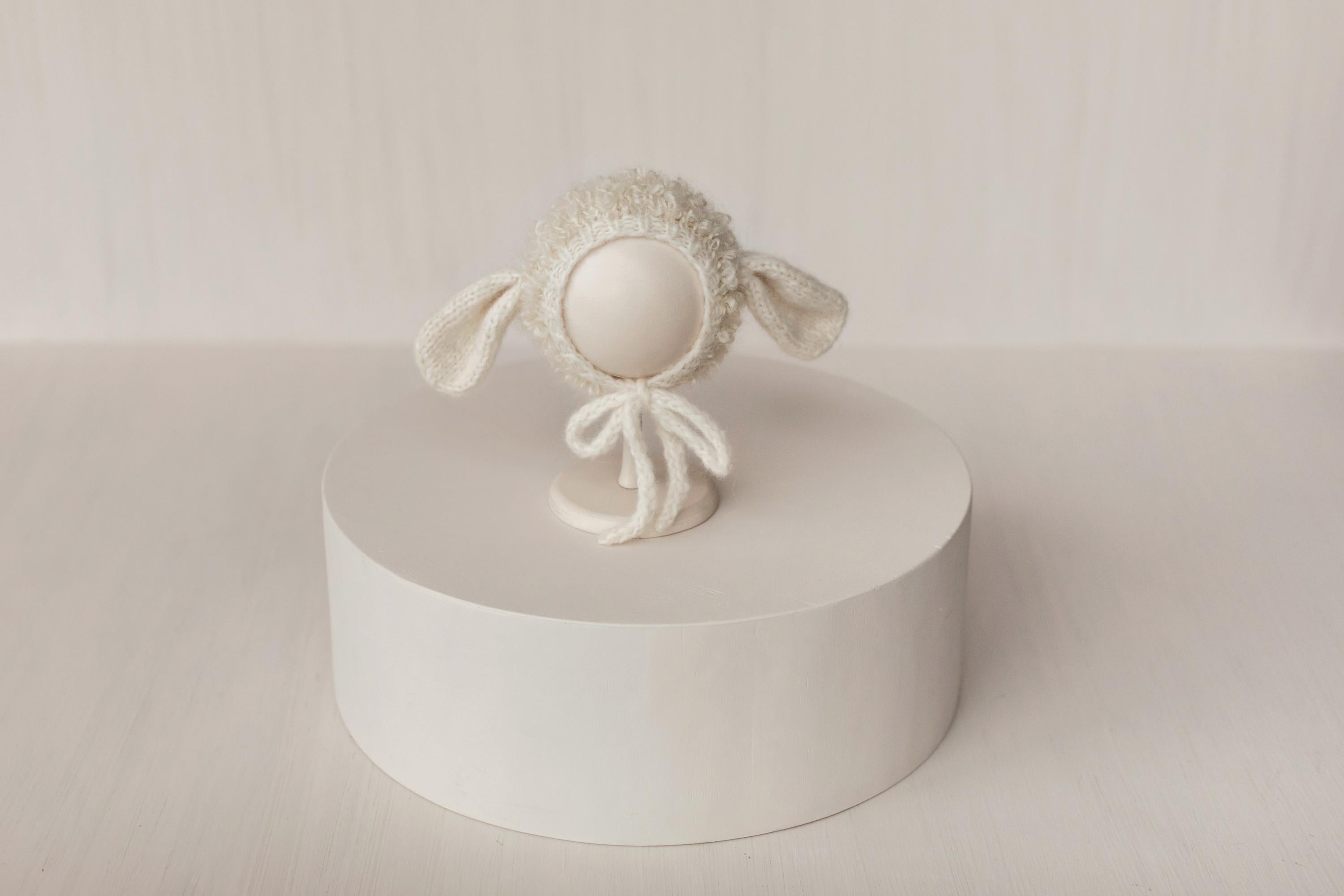 Baby Lamb Costume Newborn Sheep Outfit with Toy – Newborn Photography Prop Set