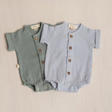 Baby Boy Muslin Shirt, Lightweight Newborn Outfit for Summer, Eco-Friendly Baby Clothing and Photo Prop
