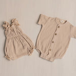 Baby Boy Muslin Shirt, Lightweight Newborn Outfit for Summer, Eco-Friendly Baby Clothing and Photo Prop