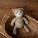 Angora Wool Knitted Bear and Bunny Toys Medium Size, Newborn Photography Props, Baby Shower Gift and Keepsake Toy