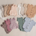 Baby Boy Muslin Shirt, Lightweight Newborn Outfit for Summer, Eco-Friendly Baby Clothing and Photo Prop