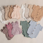 Baby Girl Muslin Romper, Newborn Girl Coming Home Outfit, Lightweight Summer Baby Clothing, Photo Prop and Baby Shower Gift