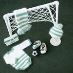 Newborn Soccer Photo Props Set, Baby Football Boots, Felted Wool Ball and Mini Soccer Goal, Sports Newborn Photography Props