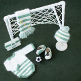 Newborn Soccer Photo Props Set, Baby Football Boots, Felted Wool Ball and Mini Soccer Goal, Sports Newborn Photography Props