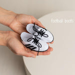 Newborn Soccer Photo Props Set, Baby Football Boots, Felted Wool Ball and Mini Soccer Goal, Sports Newborn Photography Props