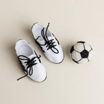 Newborn Soccer Photo Props Set, Baby Football Boots, Felted Wool Ball and Mini Soccer Goal, Sports Newborn Photography Props