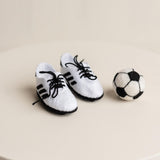 Newborn Soccer Photo Props Set, Baby Football Boots, Felted Wool Ball and Mini Soccer Goal, Sports Newborn Photography Props