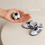 Newborn Soccer Photo Props Set, Baby Football Boots, Felted Wool Ball and Mini Soccer Goal, Sports Newborn Photography Props