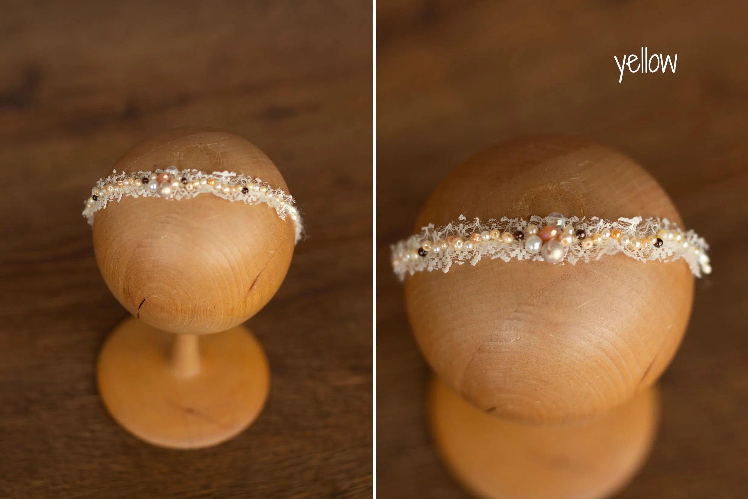 Newborn Girl Beaded Headband