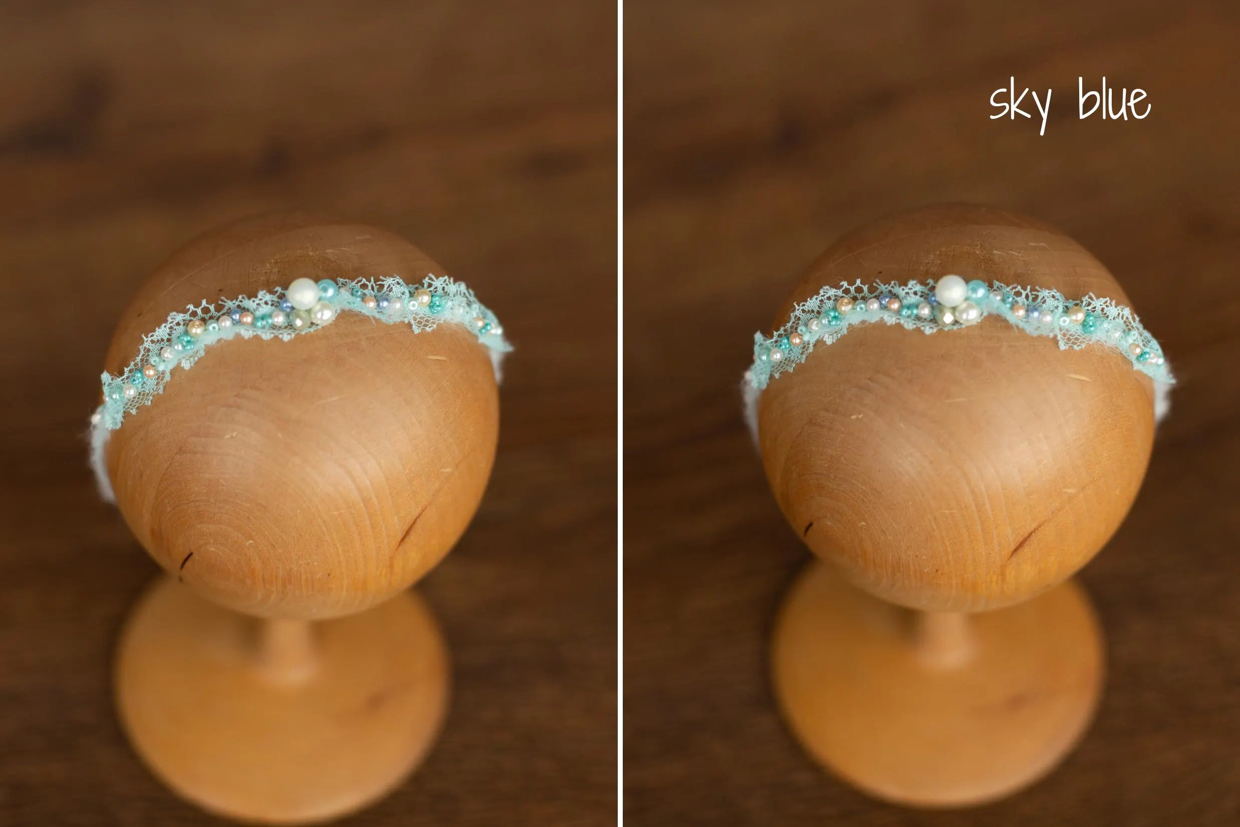 Newborn Girl Beaded Headband