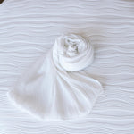White Wavy Fabric Backdrop and Wrap Set for Newborn Photography Props Set, Textured Newborn Posing Fabric and Stretch Newborn Wrap