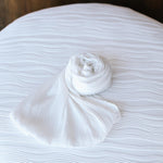 White Wavy Fabric Backdrop and Wrap Set for Newborn Photography Props Set, Textured Newborn Posing Fabric and Stretch Newborn Wrap