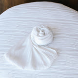 White Wavy Fabric Backdrop and Wrap Set for Newborn Photography Props Set, Textured Newborn Posing Fabric and Stretch Newborn Wrap