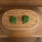 Felted Wool Shamrock and Four-Leaf Lucky Clover for St Patrick’s Day Decoration and Newborn Photography Props, Lucky Baby Photo Styling