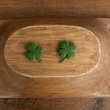 Felted Wool Shamrock and Four-Leaf Lucky Clover for St Patrick’s Day Decoration and Newborn Photography Props, Lucky Baby Photo Styling