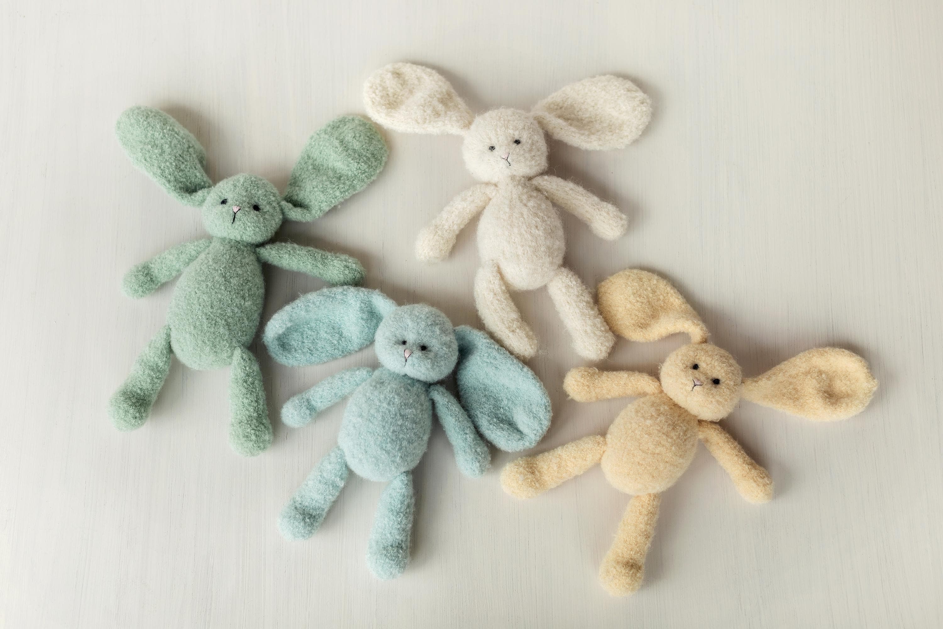 Boucle Bunny Toy Newborn Photography Props, Easter Baby Stuffed Rabbit Toy, Nursery Decor Keepsake Gift, Baby Shower Birthday Gift
