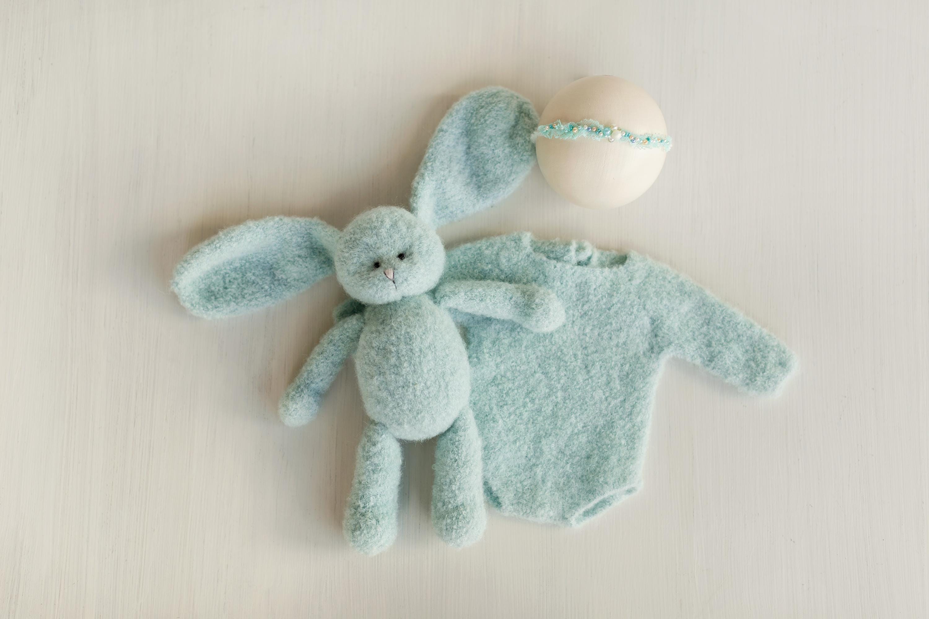 Boucle Bunny Toy Newborn Photography Props, Easter Baby Stuffed Rabbit Toy, Nursery Decor Keepsake Gift, Baby Shower Birthday Gift