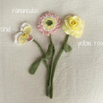 Angora Crochet Flower Bouquet Newborn Photography Prop, Handmade Flower Bunch, Everlasting Bouquet Gift, Wedding Flower Knit Bridal Bouquet
