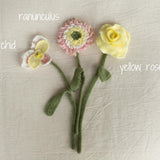 Angora Crochet Flower Bouquet Newborn Photography Prop, Handmade Flower Bunch, Everlasting Bouquet Gift, Wedding Flower Knit Bridal Bouquet