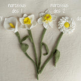 Angora Crochet Flower Bouquet Newborn Photography Prop, Handmade Flower Bunch, Everlasting Bouquet Gift, Wedding Flower Knit Bridal Bouquet
