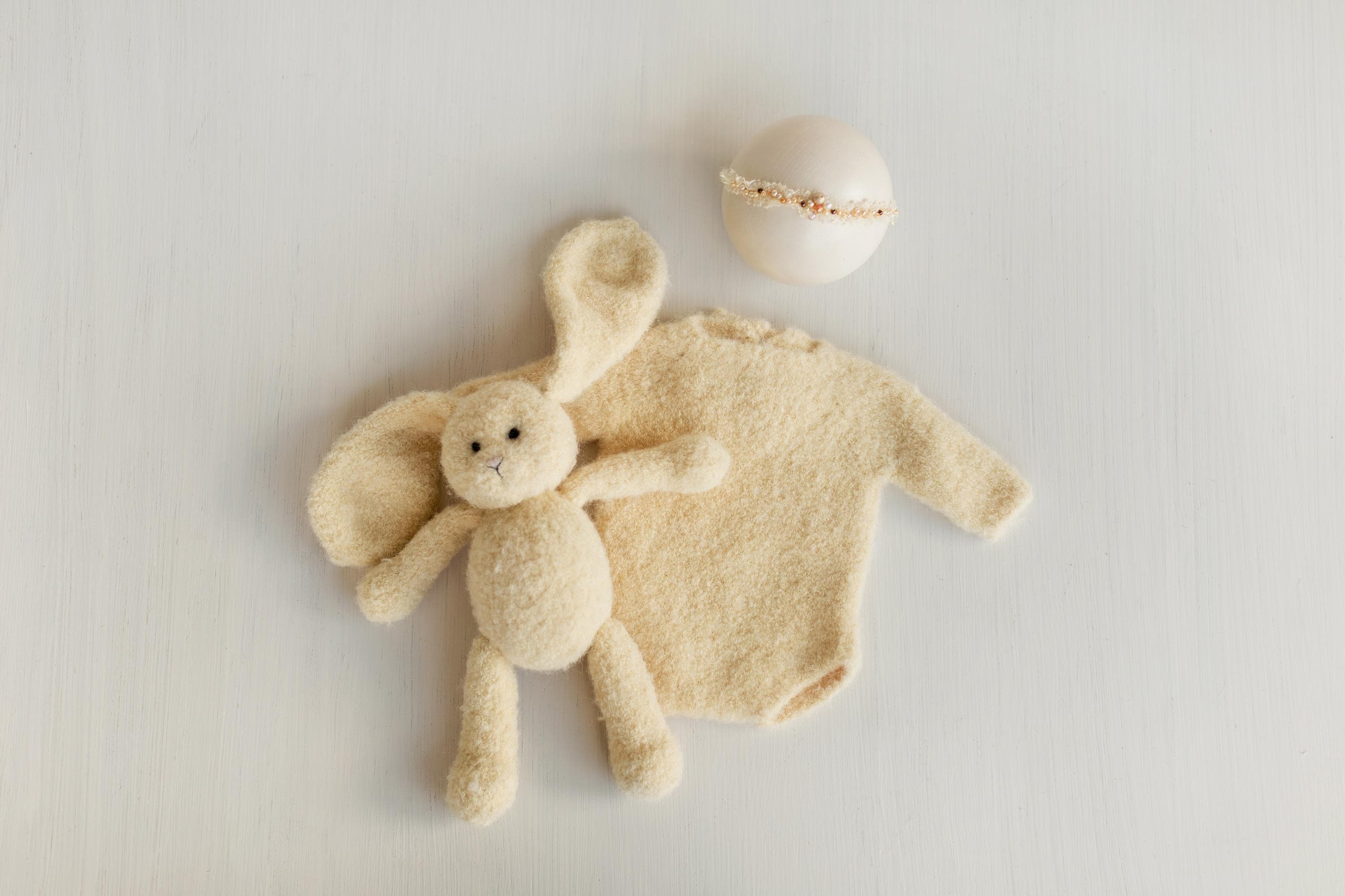 Boucle Bunny Toy Newborn Photography Props, Easter Baby Stuffed Rabbit Toy, Nursery Decor Keepsake Gift, Baby Shower Birthday Gift