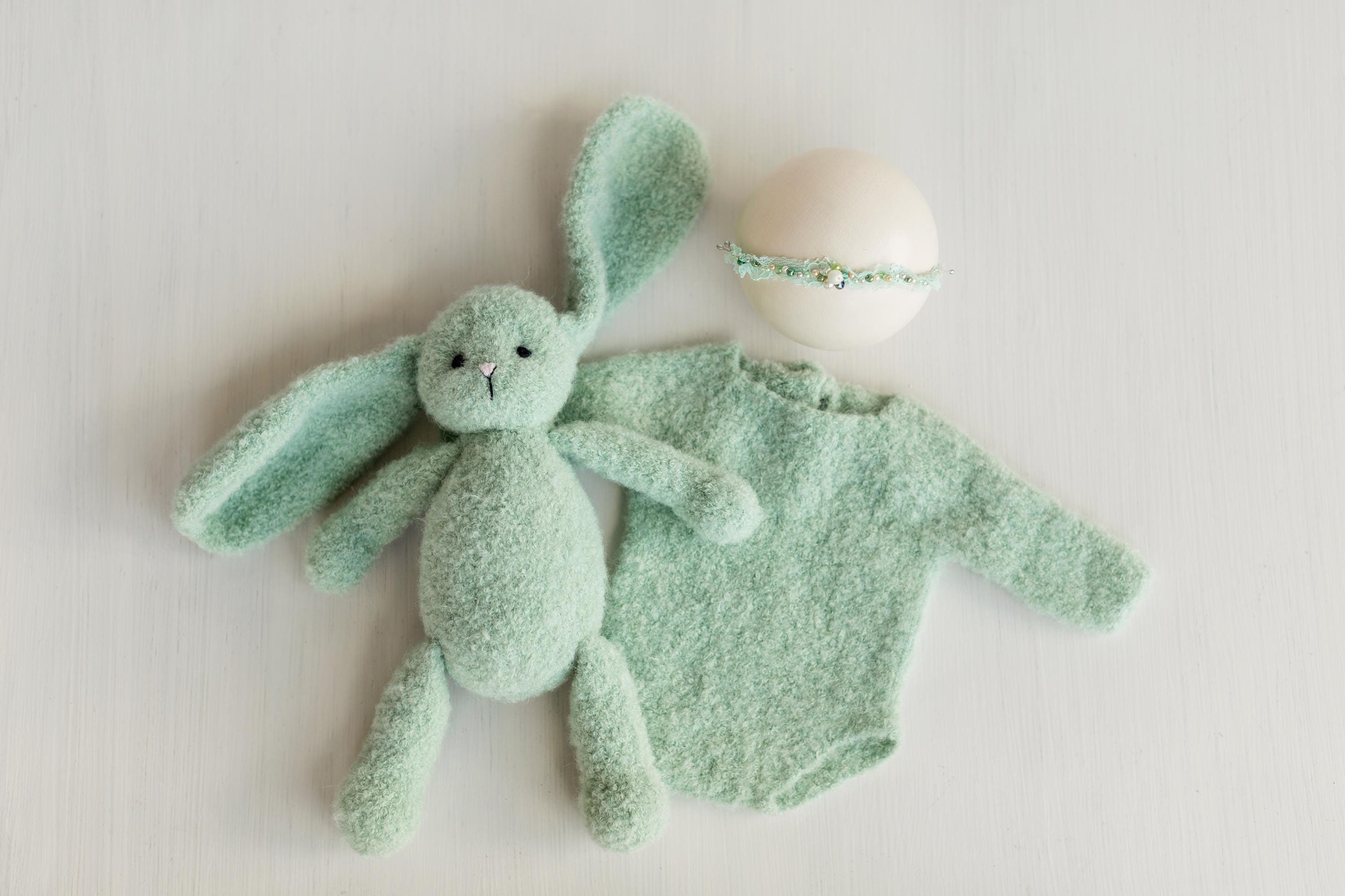 Boucle Bunny Toy Newborn Photography Props, Easter Baby Stuffed Rabbit Toy, Nursery Decor Keepsake Gift, Baby Shower Birthday Gift