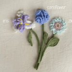 Angora Crochet Flower Bouquet Newborn Photography Prop, Handmade Flower Bunch, Everlasting Bouquet Gift, Wedding Flower Knit Bridal Bouquet