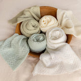 Pointelle Knit Newborn Backdrop Fabric and Wrap for Photography Props, Stretch Knit Posing Fabric, Newborn Beanbag Backdrop Photo Prop
