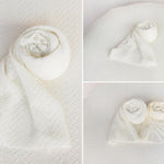 Pointelle Knit Newborn Backdrop Fabric and Wrap for Photography Props, Stretch Knit Posing Fabric, Newborn Beanbag Backdrop Photo Prop