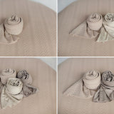 Pointelle Knit Newborn Backdrop Fabric and Wrap for Photography Props, Stretch Knit Posing Fabric, Newborn Beanbag Backdrop Photo Prop