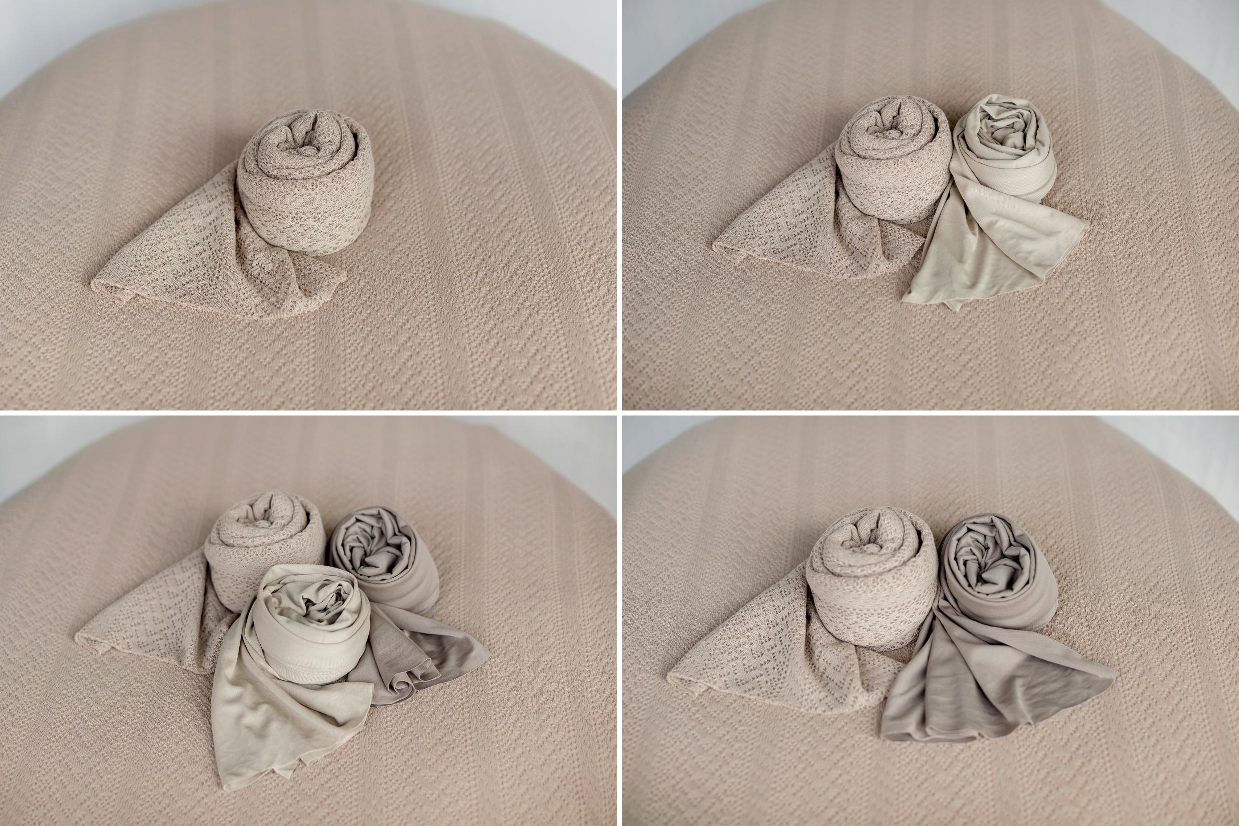 Pointelle Knit Newborn Backdrop Fabric and Wrap for Photography Props, Stretch Knit Posing Fabric, Newborn Beanbag Backdrop Photo Prop