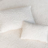 White Embossed Newborn Posing Pillow with Removable Pillowcase, Newborn Photography Prop, Textured Baby Photo Pillow Backdrop Cover Set