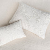 White Embossed Newborn Posing Pillow with Removable Pillowcase, Newborn Photography Prop, Textured Baby Photo Pillow Backdrop Cover Set