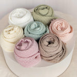 Pointelle Knit Newborn Backdrop Fabric and Wrap for Photography Props, Stretch Knit Posing Fabric, Newborn Beanbag Backdrop Photo Prop