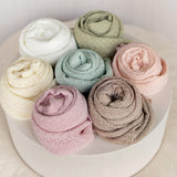 Pointelle Knit Newborn Backdrop Fabric and Wrap for Photography Props, Stretch Knit Posing Fabric, Newborn Beanbag Backdrop Photo Prop