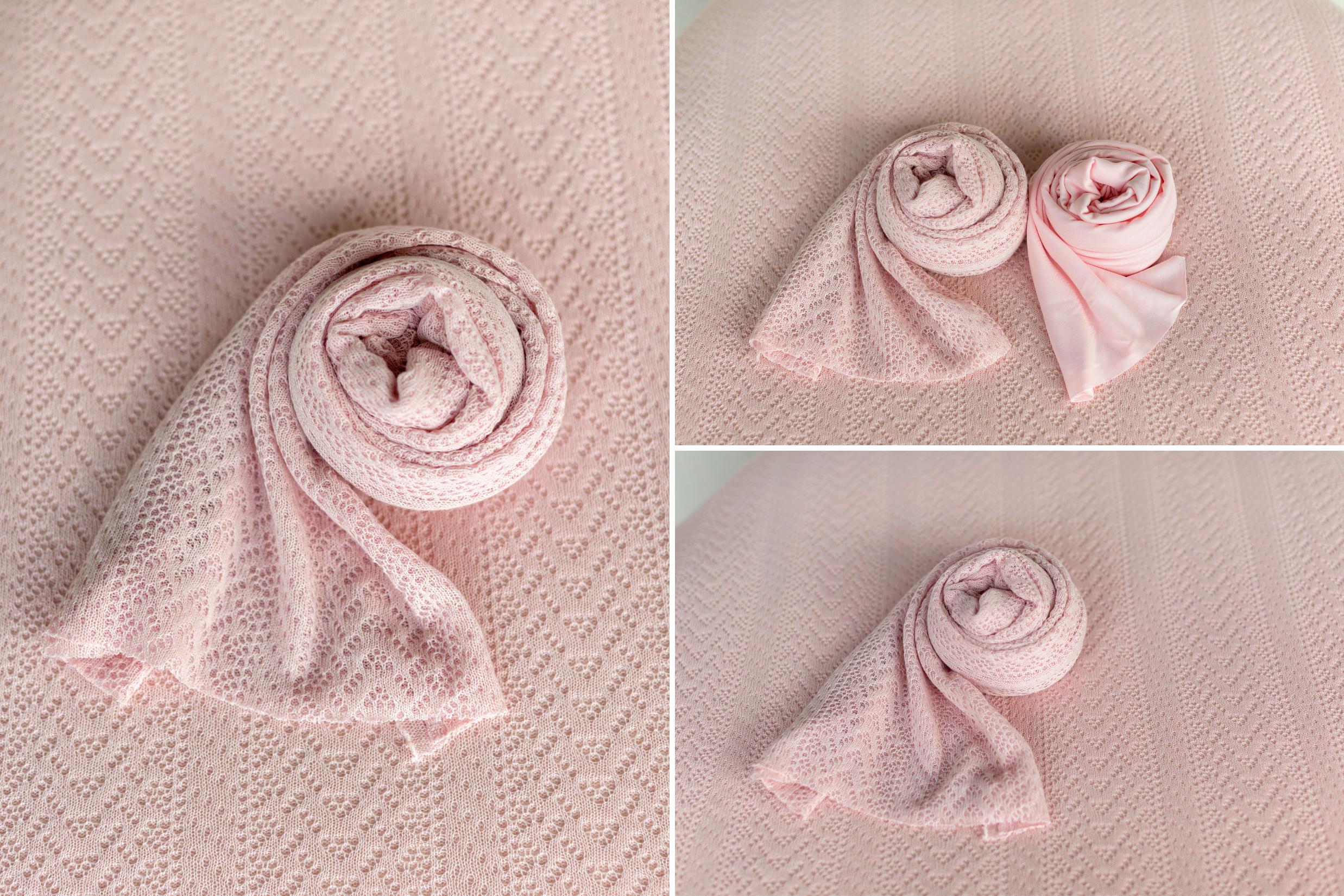 Pointelle Knit Newborn Backdrop Fabric and Wrap for Photography Props, Stretch Knit Posing Fabric, Newborn Beanbag Backdrop Photo Prop