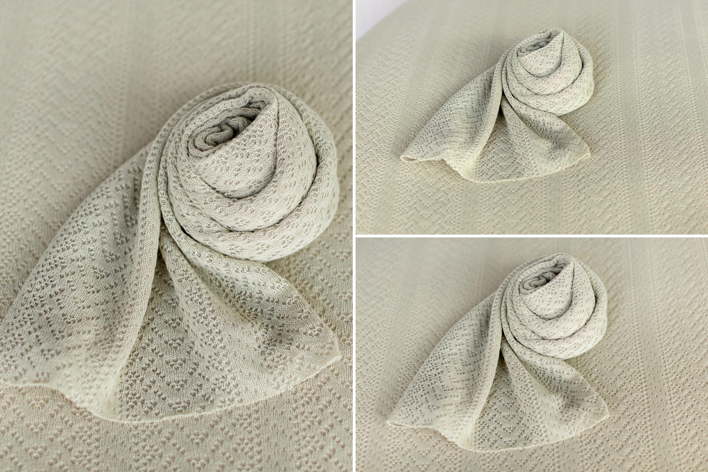 Pointelle Knit Newborn Backdrop Fabric and Wrap for Photography Props, Stretch Knit Posing Fabric, Newborn Beanbag Backdrop Photo Prop