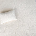 White Embossed Newborn Posing Pillow with Removable Pillowcase, Newborn Photography Prop, Textured Baby Photo Pillow Backdrop Cover Set