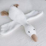 Teddy Fabric Goose Toy for Newborn Photography Props, Plush Goose Prop, Baby Goose Stuffed Animal, Heirloom Nursery Toy
