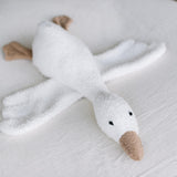 Teddy Fabric Goose Toy for Newborn Photography Props, Plush Goose Prop, Baby Goose Stuffed Animal, Heirloom Nursery Toy
