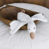 Teddy Fabric Goose Toy for Newborn Photography Props, Plush Goose Prop, Baby Goose Stuffed Animal, Heirloom Nursery Toy