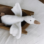 Teddy Fabric Goose Toy for Newborn Photography Props, Plush Goose Prop, Baby Goose Stuffed Animal, Heirloom Nursery Toy