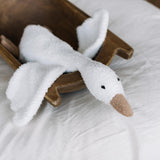 Teddy Fabric Goose Toy for Newborn Photography Props, Plush Goose Prop, Baby Goose Stuffed Animal, Heirloom Nursery Toy